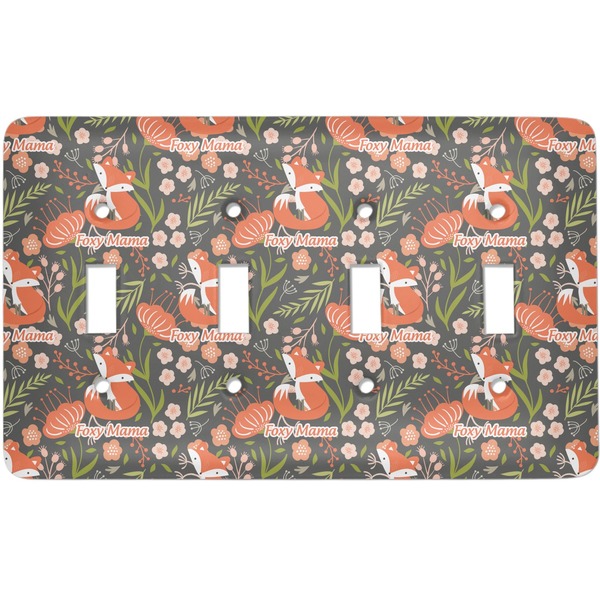 Custom Foxy Mama Light Switch Cover (4 Toggle Plate)