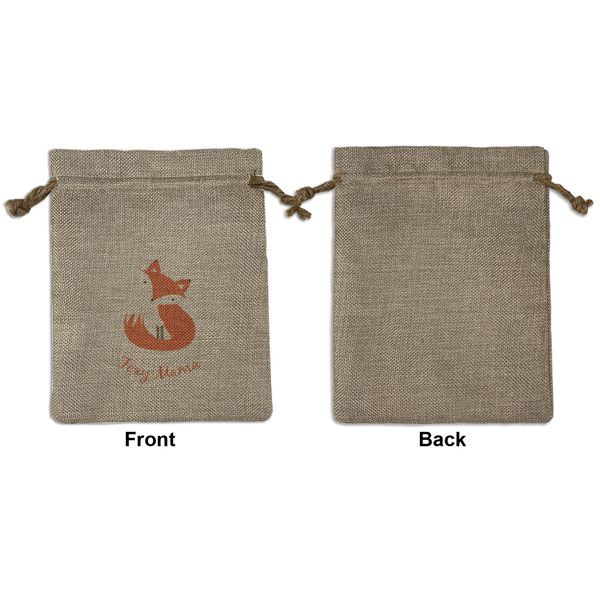 Foxy Mama Medium Burlap Gift Bag - Front Approval