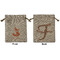 Foxy Mama Medium Burlap Gift Bag - Front & Back