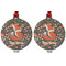 Foxy Mama Metal Ball Ornament - Front and Back
