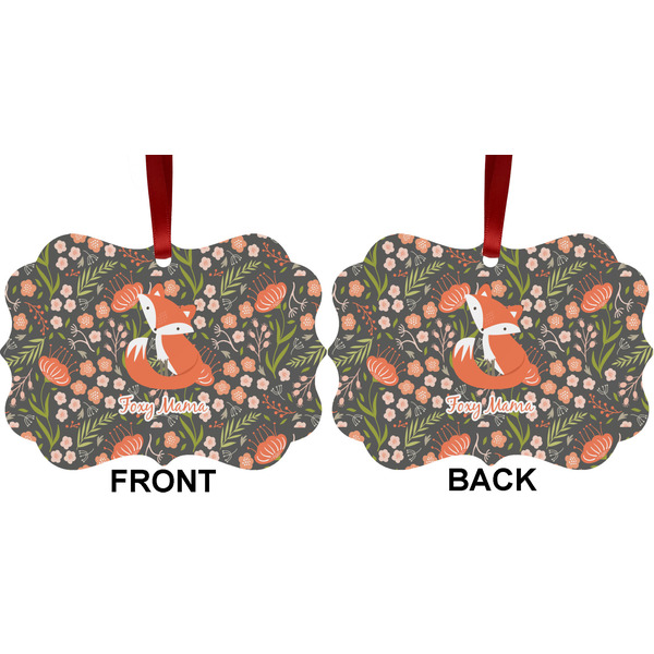 Foxy Mama Metal Benilux Ornament - Front and Back (APPROVAL)