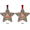 Foxy Mama Metal Star Ornament - Front and Back