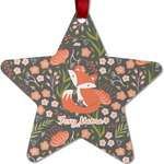 Foxy Mama Metal Star Ornament - Double Sided