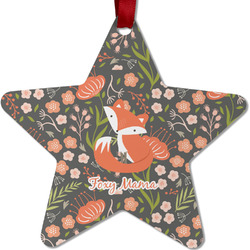 Foxy Mama Metal Star Ornament - Double Sided