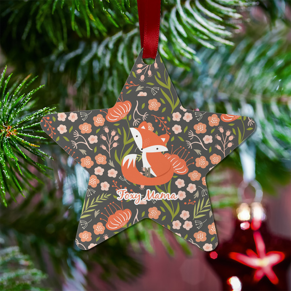 Foxy Mama Metal Star Ornament - Lifestyle