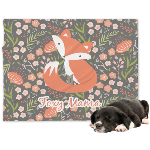 Custom Foxy Mama Dog Blanket - Large