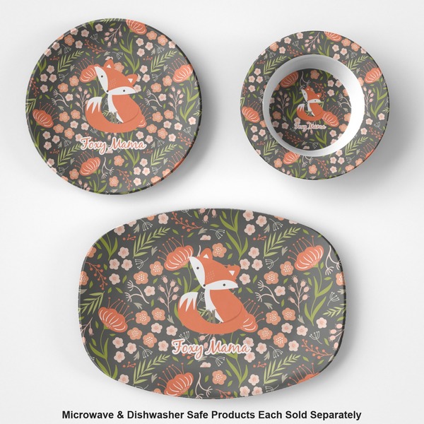 Foxy Mama Microwave & Dishwasher Safe CP Plastic Dishware - Group