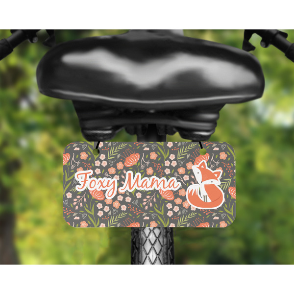Foxy Mama Mini License Plate on Bicycle - LIFESTYLE Two holes