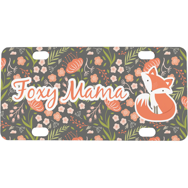 Custom Foxy Mama Mini / Bicycle License Plate (4 Holes)