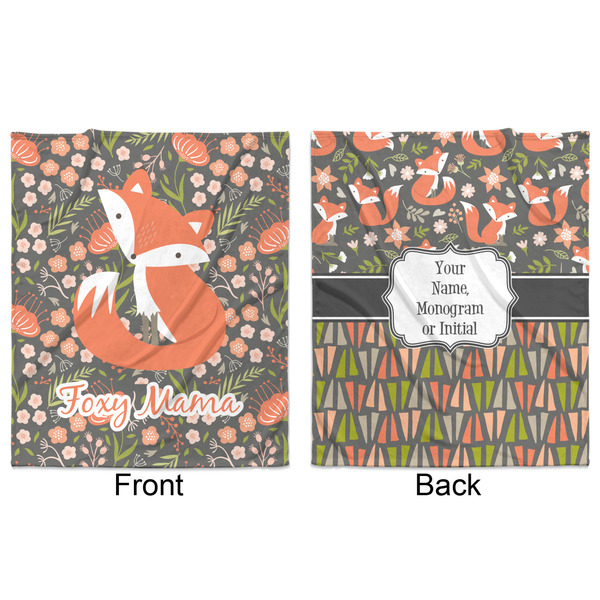 Foxy Mama Minky Blanket - 50"x60" - Double Sided - Front & Back