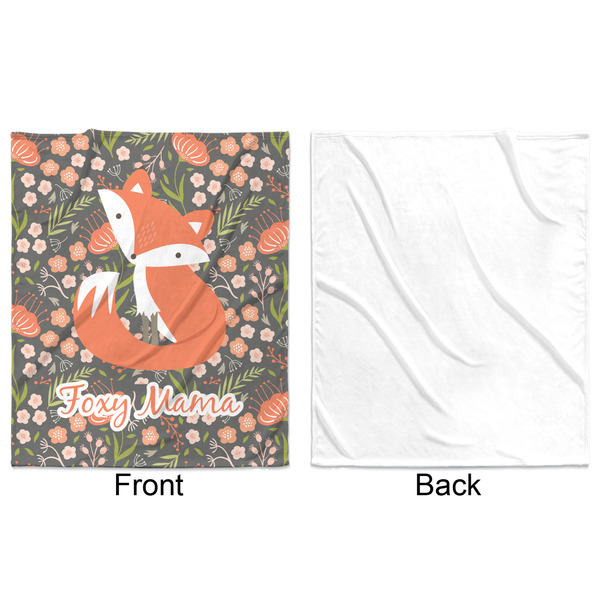Foxy Mama Minky Blanket - 50"x60" - Single Sided - Front & Back
