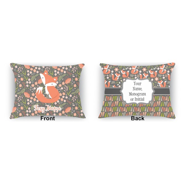 Foxy Mama  Outdoor Rectangular Throw Pillow (Front and Back)