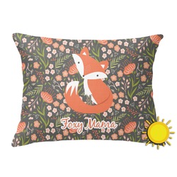 Foxy Mama Outdoor Throw Pillow (Rectangular)