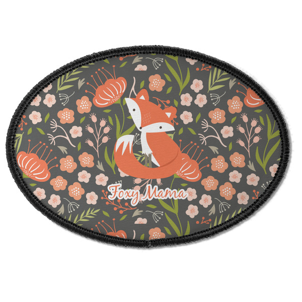 Custom Foxy Mama Iron On Oval Patch