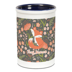 Foxy Mama Ceramic Pencil Holders - Blue