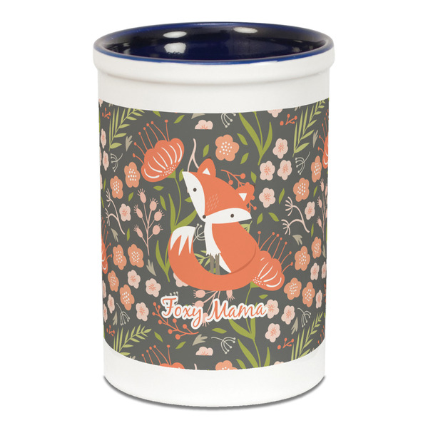 Foxy Mama Pencil Holder - Blue