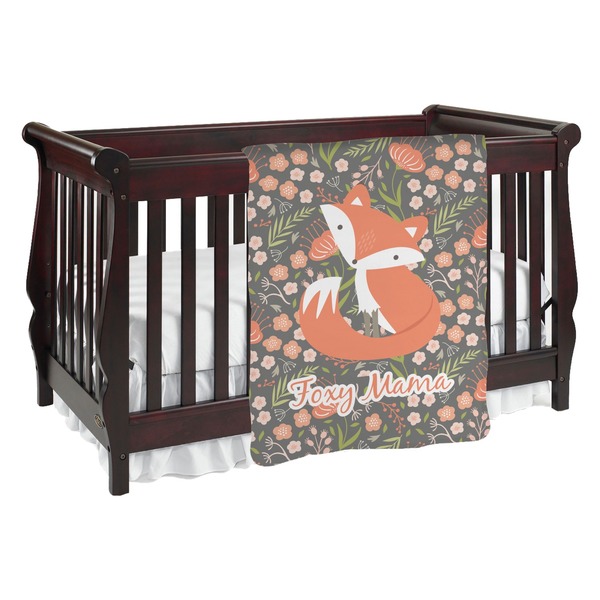 Custom Foxy Mama Baby Blanket (Single Sided)