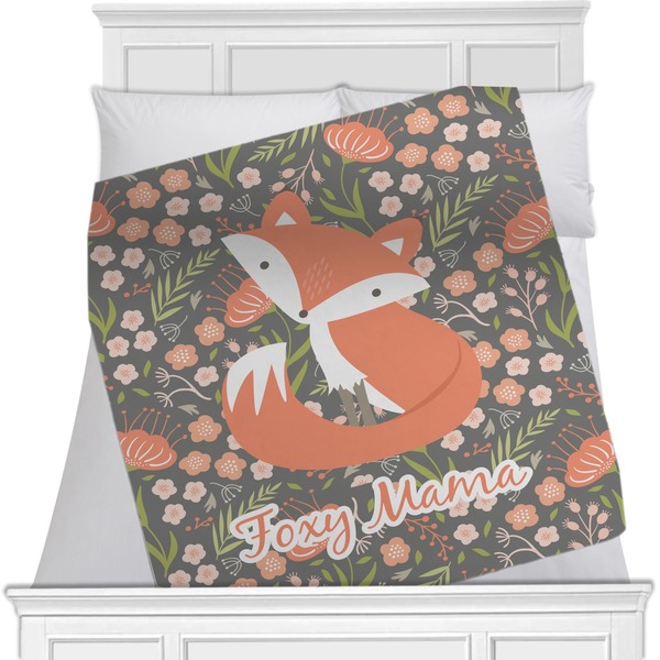 Custom Foxy Mama Minky Blanket - 40"x30" - Single Sided