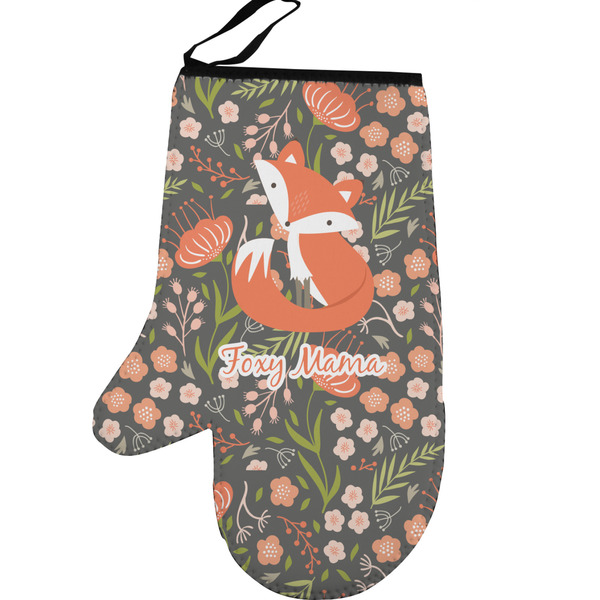 Foxy Mama Personalized Oven Mitt - Left