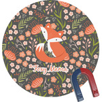 Foxy Mama Round Fridge Magnet