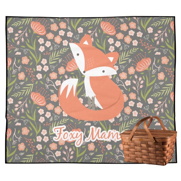 Custom Foxy Mama Outdoor Picnic Blanket