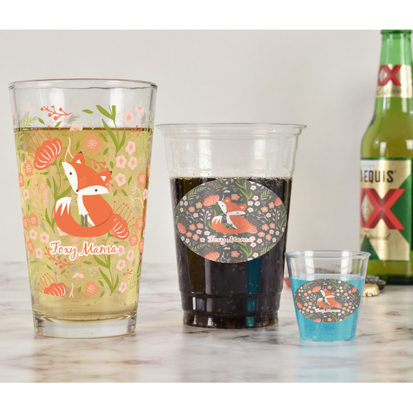 Foxy Mama Pint Glass - Full Fill w Transparency - In Context