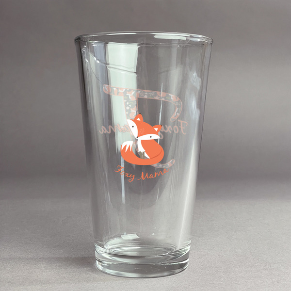 Custom Foxy Mama Pint Glass - Full Color Logo