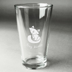 Foxy Mama Pint Glass - Engraved