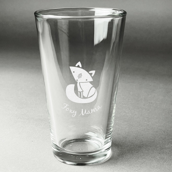 Custom Foxy Mama Pint Glass - Engraved