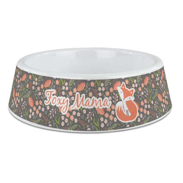 Custom Foxy Mama Plastic Dog Bowl - Large