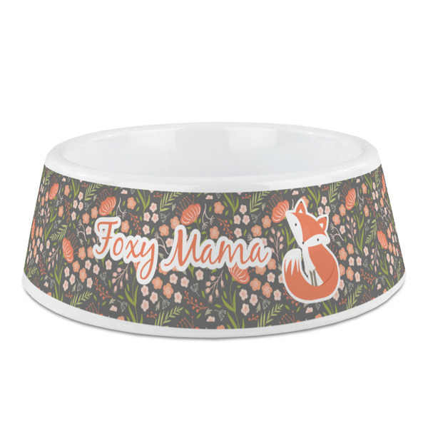 Custom Foxy Mama Plastic Dog Bowl - Medium