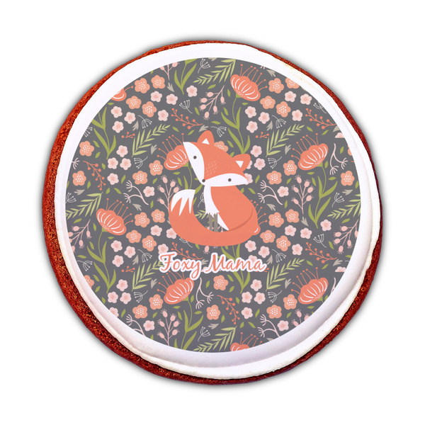 Foxy Mama Printed Icing Circle - Medium - On Cookie