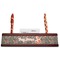 Foxy Mama Red Mahogany Nameplates with Business Card Holder - Straight