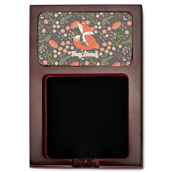 Foxy Mama Red Mahogany Sticky Note Holder - Flat