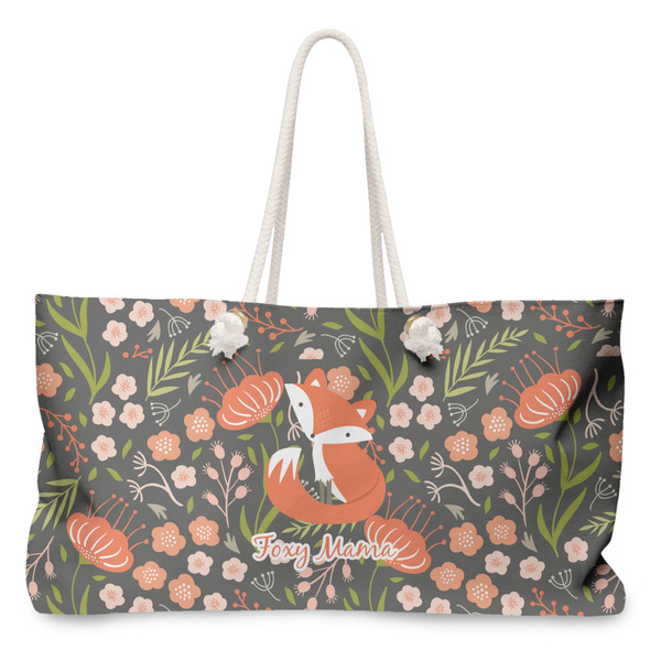 Custom Foxy Mama Large Tote Bag with Rope Handles