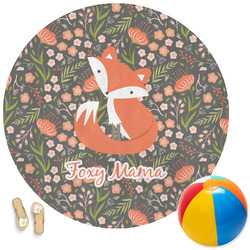 Foxy Mama Round Beach Towel