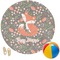 Foxy Mama Round Beach Towel