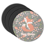 Foxy Mama Round Rubber Backed Coasters - Set of 4