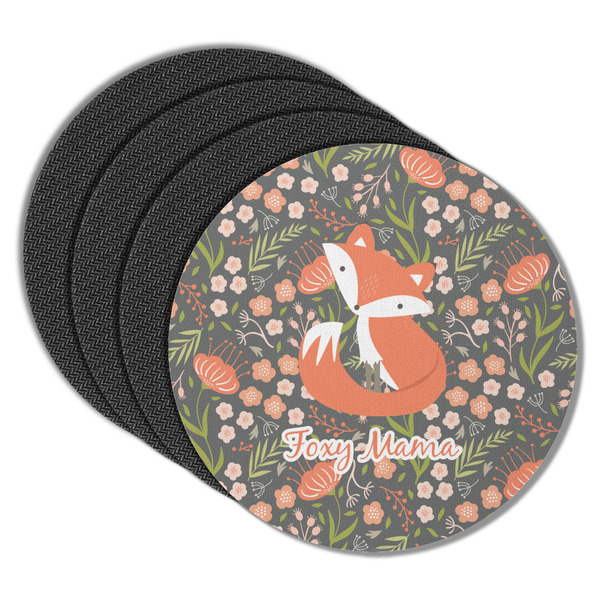 Foxy Mama Round Coaster Rubber Back - Main