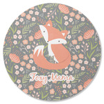Foxy Mama Round Rubber Backed Coaster