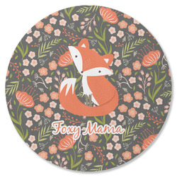 Foxy Mama Round Rubber Backed Coaster