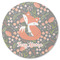 Foxy Mama Round Rubber Backed Coaster