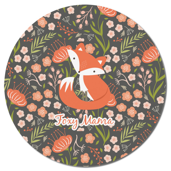 Foxy Mama Round Fridge Magnet - FRONT