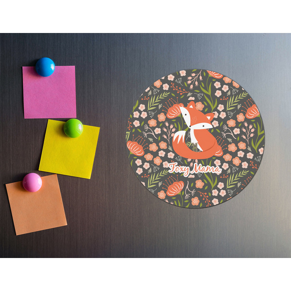 Foxy Mama Round Fridge Magnet - LIFESTYLE