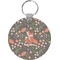 Foxy Mama Round Plastic Keychain