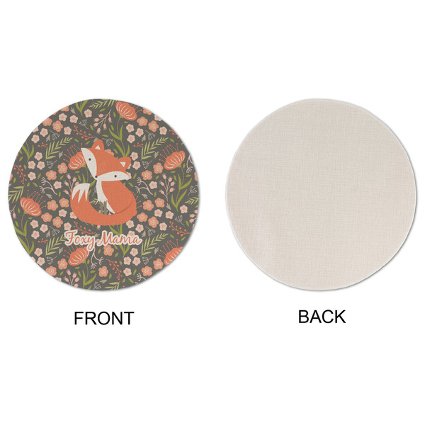 Foxy Mama Round Linen Placemats - APPROVAL (single sided)