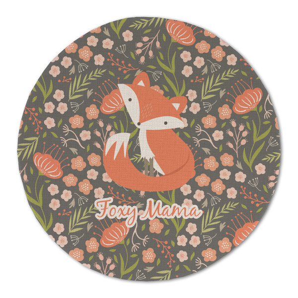 Foxy Mama Round Linen Placemats - FRONT (Double Sided)