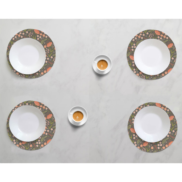 Foxy Mama Round Linen Placemats - LIFESTYLE (set of 4)