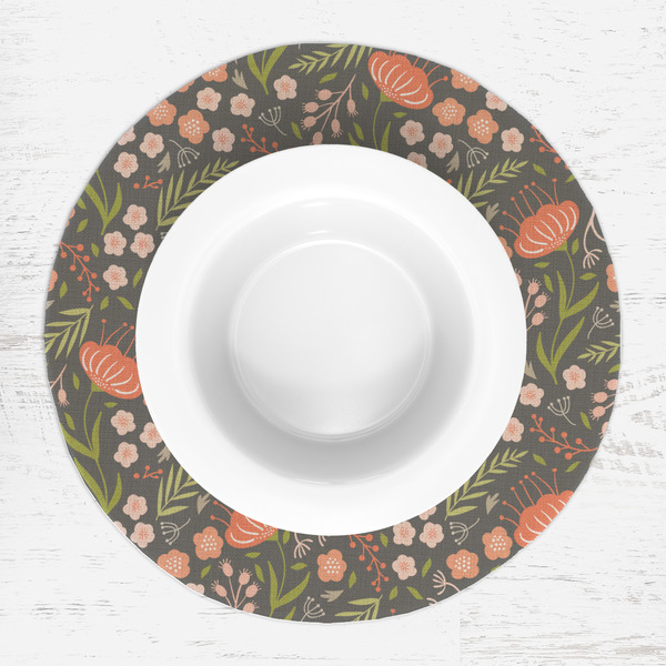 Foxy Mama Round Linen Placemats - LIFESTYLE (single)