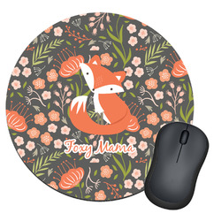 Foxy Mama Round Mouse Pad